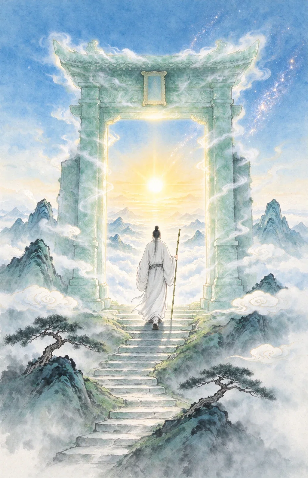 Chinese-inspired illustration for The Open Heaven (天門大開)