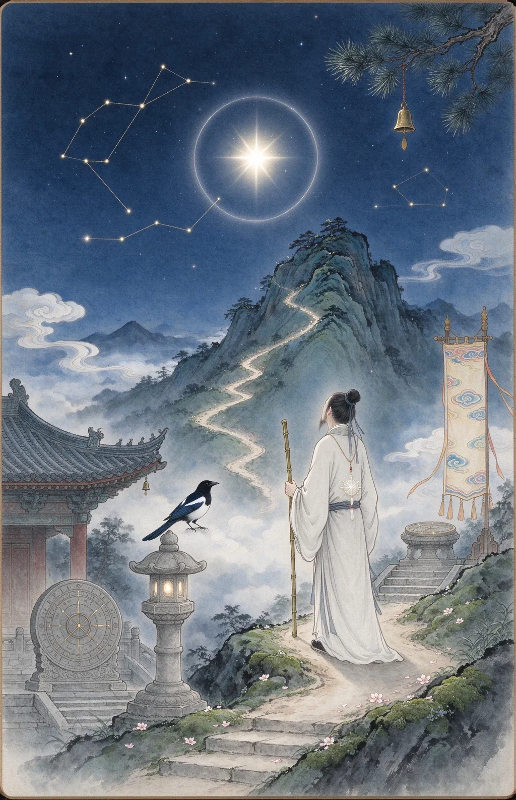 Chinese-inspired illustration for The Auspicious Star (瑞星高照)