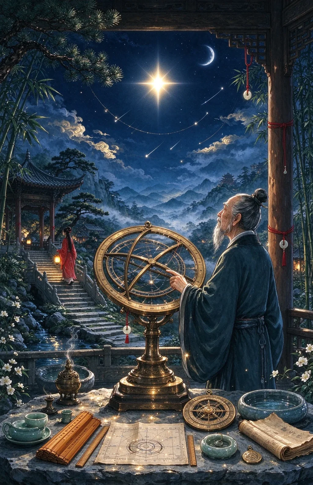 Chinese-inspired illustration for The Northern Star (北辰守位)