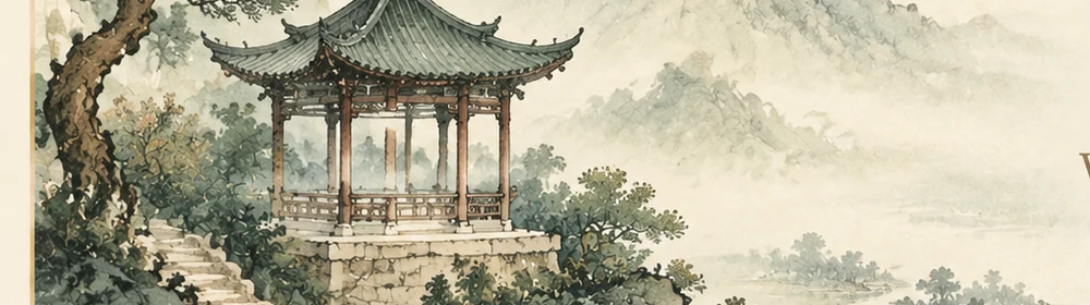 Mountain temple and clear path, symbolizing career direction